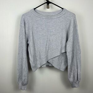 Lululemon Reversible Crossover Sweater
Size 4 • Heather Gray • Cashmere Blend